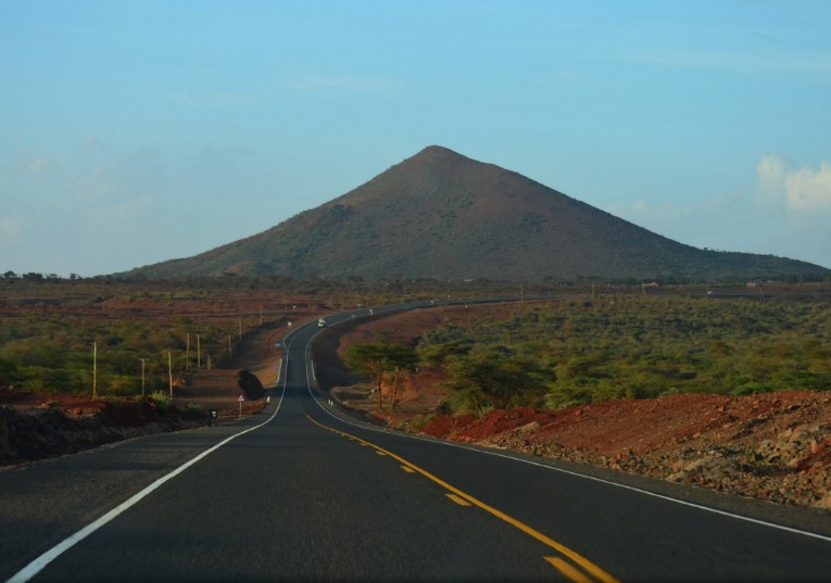 winding road to hill